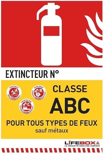 Lifebox, panneau extincteur ABC pour ERP