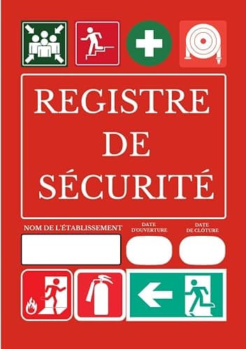 Registre de sécurité incendie ERP, 75 pages, broché